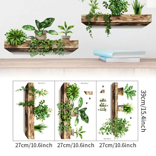 Watercolour Potted Plant Wall Sticker | Kids Room Decor by HomeDecorDecals.