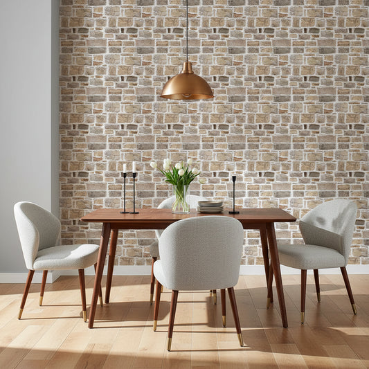 3D Faux Stone Textures Matte Tile Wall Decal | Home Decor design details by HomeDecorDecals.