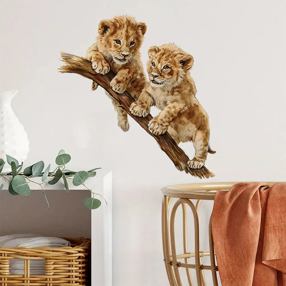 Additional view of Cartoon Lion Wall Decal | Kids Room Decor by HomeDecorDecals.