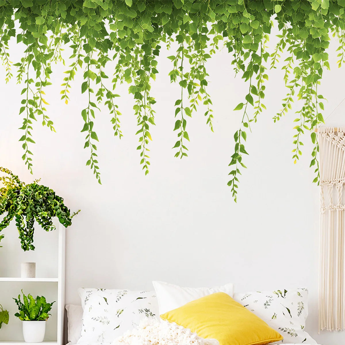 Additional view of Green Plant Vine Strip Wall Decal | Home Decor by HomeDecorDecals.