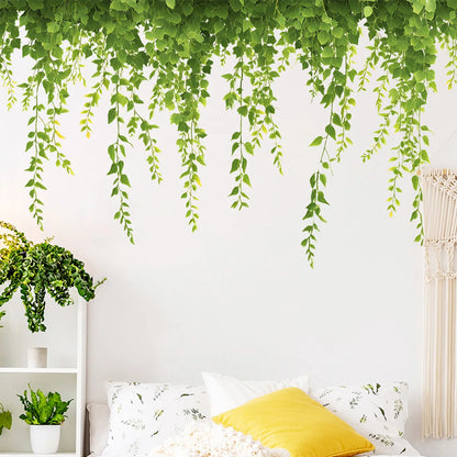 Additional view of Green Plant Vine Strip Wall Decal | Home Decor by HomeDecorDecals.