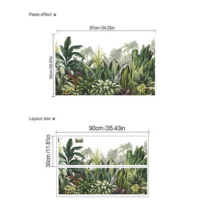 Additional view of Tropical Green Plants Wall Decal | Room Decor by HomeDecorDecals.