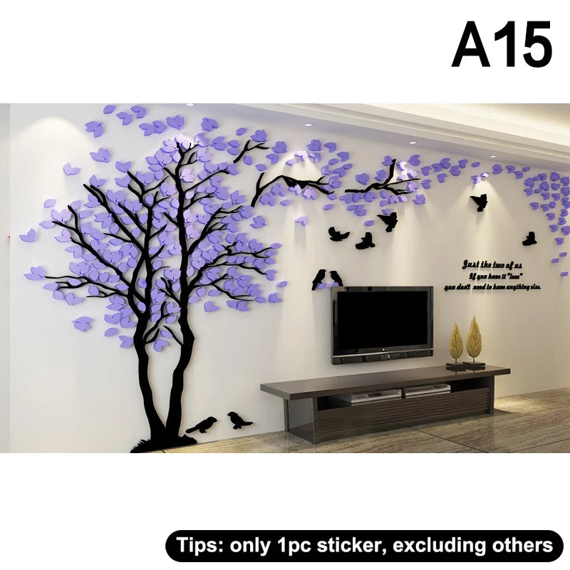 Alternative angle of Acrylic Tree Decal | Home Decor by HomeDecorDecals.