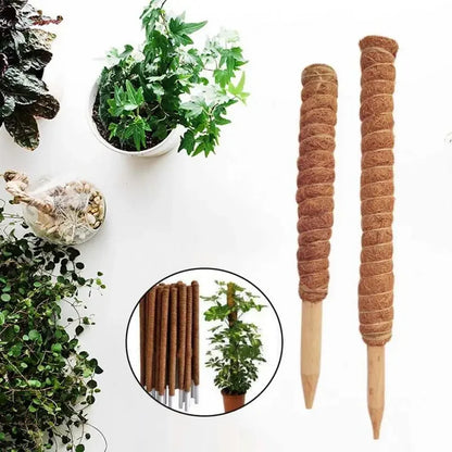 Alternative angle of Plant Climbing Coir Totem Pole | Garden Decor by HomeDecorDecals.