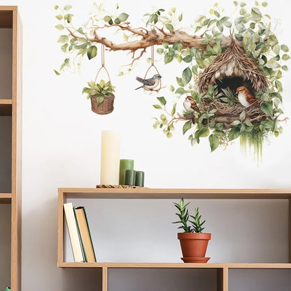Bird Nest Branch Wall Decal | Home Decor design details by HomeDecorDecals.