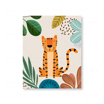 Boho Animals Canvas Poster Wall Art | Home Decor wall art print by HomeDecorDecals.