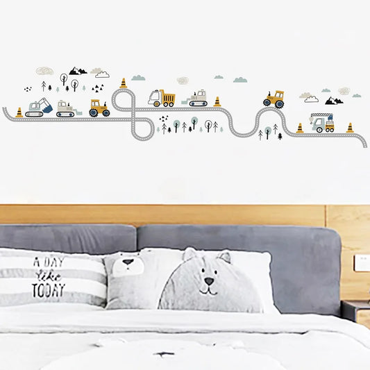 Cartoon Traffic Cars Wall Decals for Kids-HomeDecorDecals_com