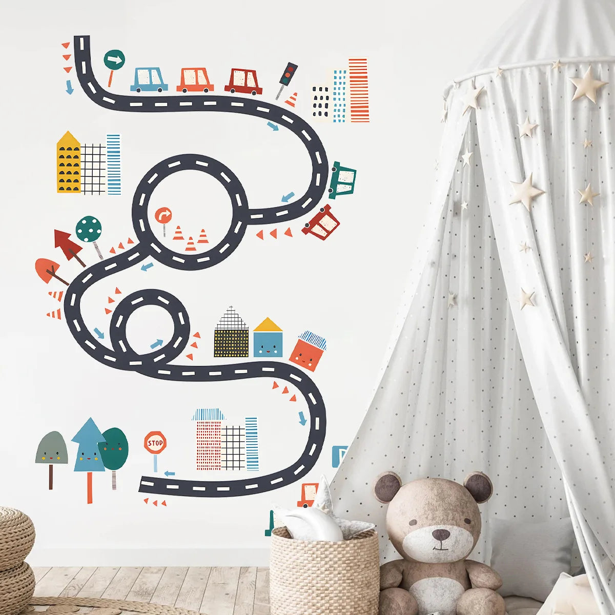 Cartoon Traffic Cars Wall Decals for Kids-HomeDecorDecals_com