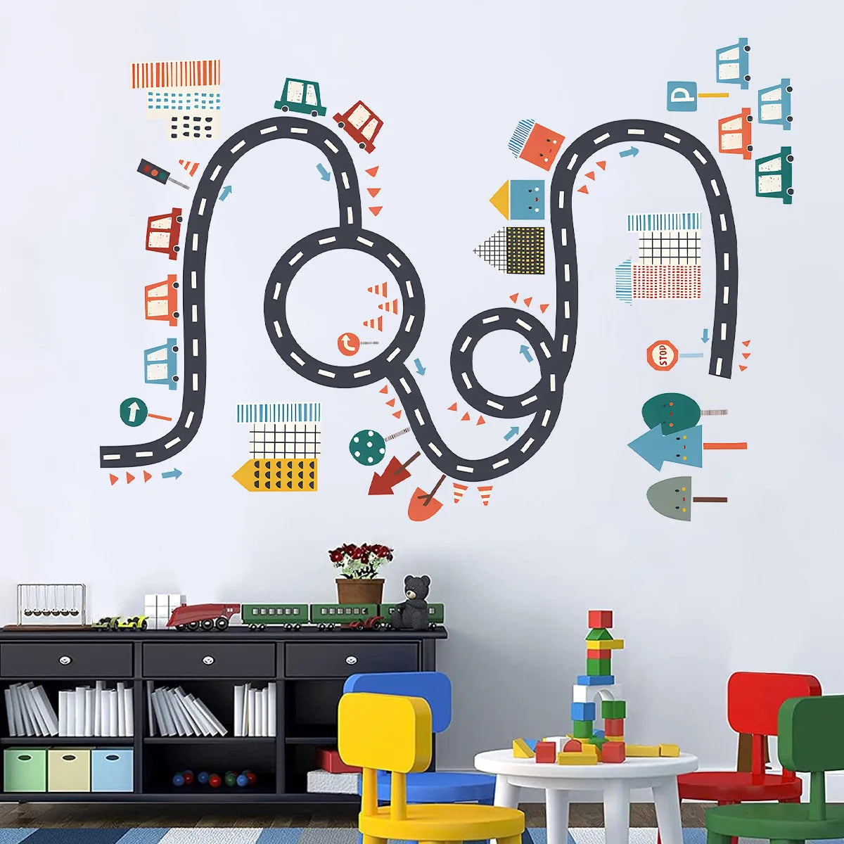 Cartoon Traffic Cars Wall Decals for Kids-HomeDecorDecals_com