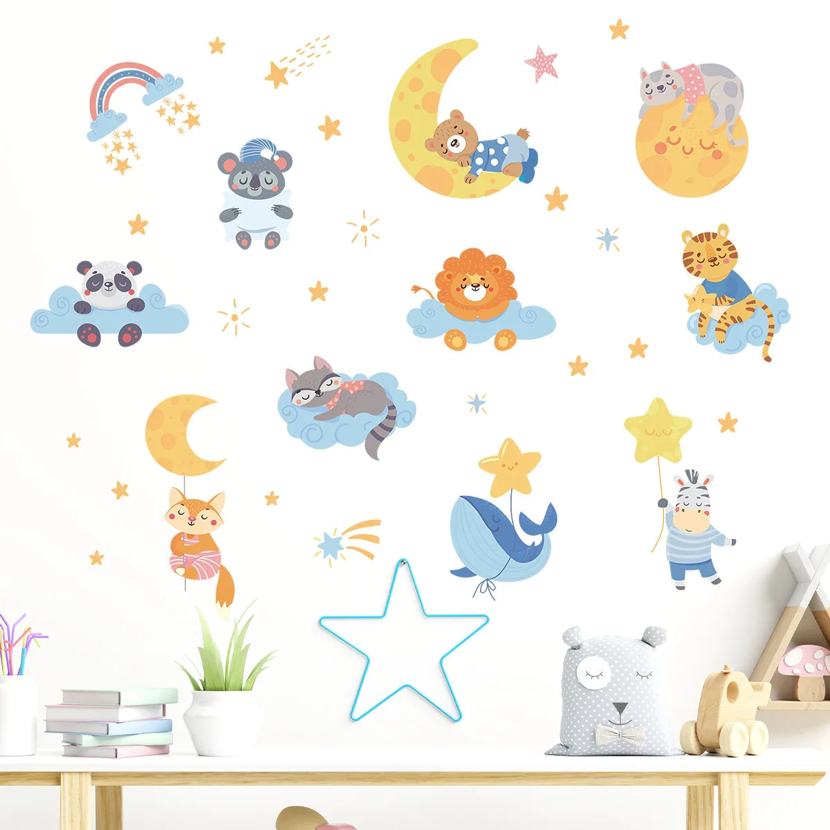 Children's wall stickers with cartoon animals | Kids Room Decor design details by HomeDecorDecals.