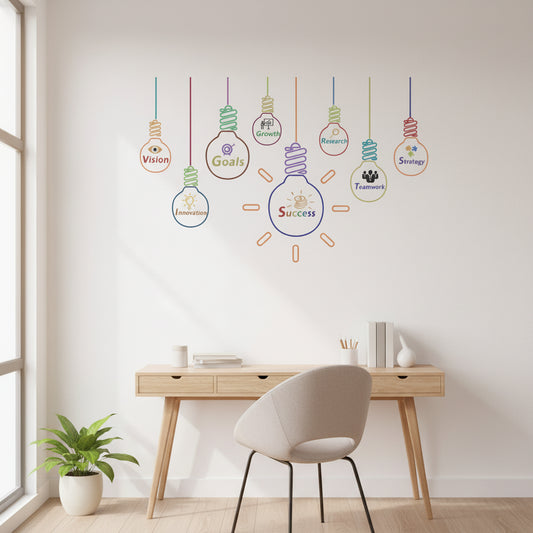 Colourful Letter Pendant Light Wall Decal | Home Decor by HomeDecorDecals.