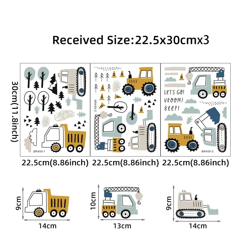 Cute Cars and Cargo Truck Wall Decal Set | Kids Room Decor home decor design by HomeDecorDecals.