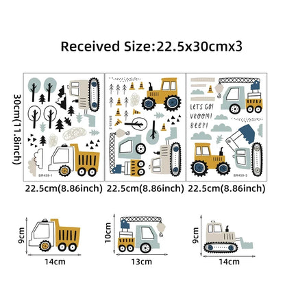 Cute Cars and Cargo Truck Wall Decal Set | Kids Room Decor home decor design by HomeDecorDecals.