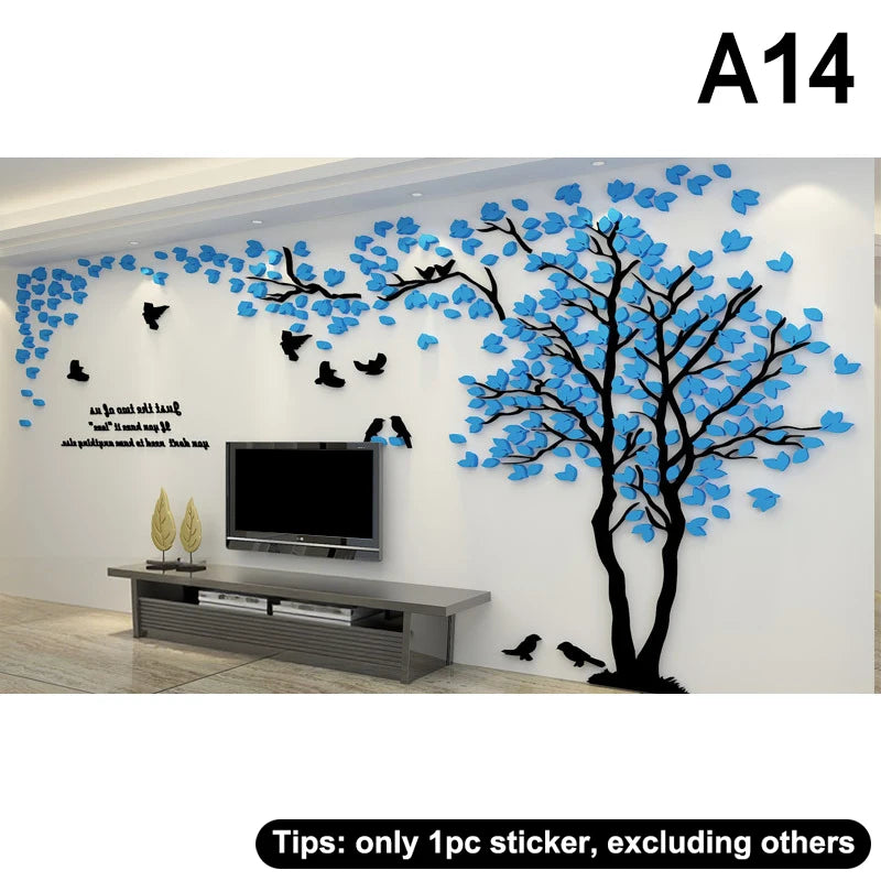 Detailed look at Acrylic Tree Decal | Home Decor by HomeDecorDecals.