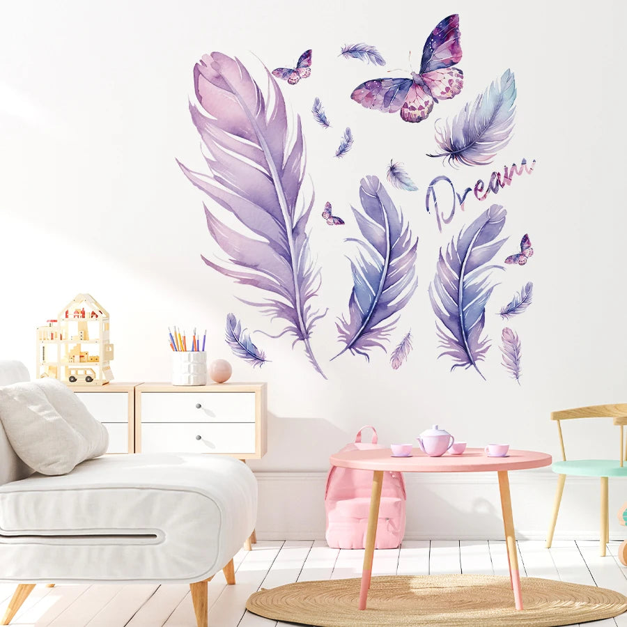 Dream Pursuer Purple Butterfly Wall Decal | Home Decor by HomeDecorDecals.