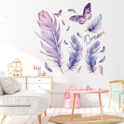 Dream Pursuer Purple Butterfly Wall Decal | Home Decor by HomeDecorDecals.