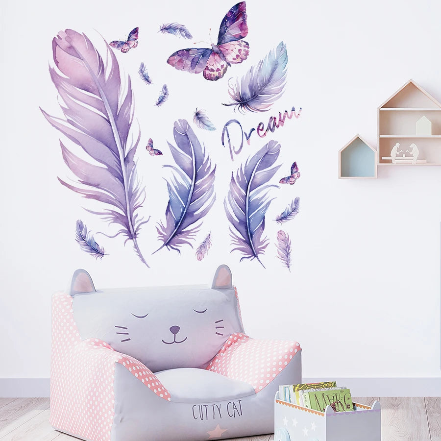 Dream Pursuer Purple Butterfly Wall Decal | Home Decor design details by HomeDecorDecals.