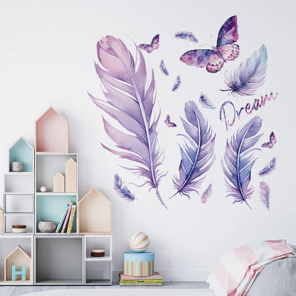 Dream Pursuer Purple Butterfly Wall Decal | Home Decor displayed in room decor by HomeDecorDecals.