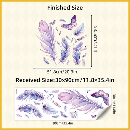 Additional view of Dream Pursuer Purple Butterfly Wall Decal | Home Decor by HomeDecorDecals.