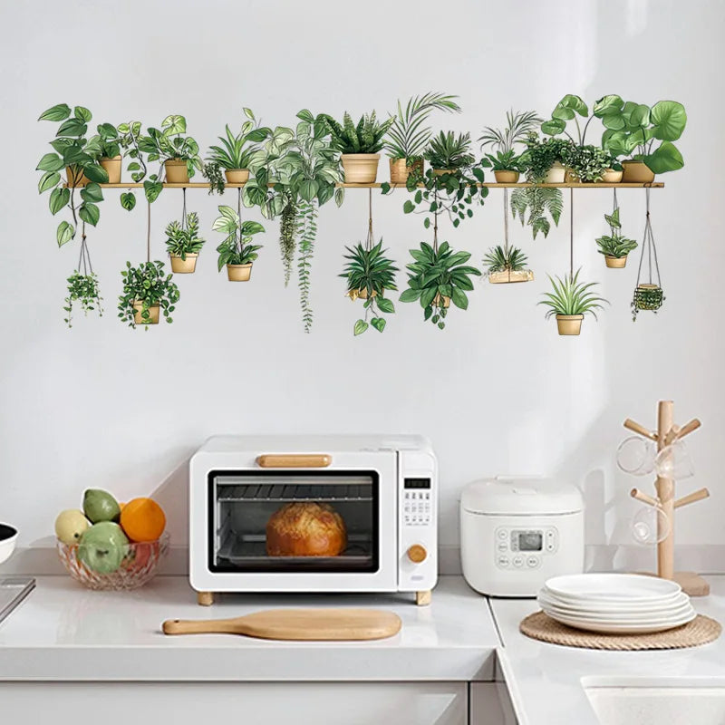 Flower Shelf Wall Sticker | Home Decor by HomeDecorDecals.