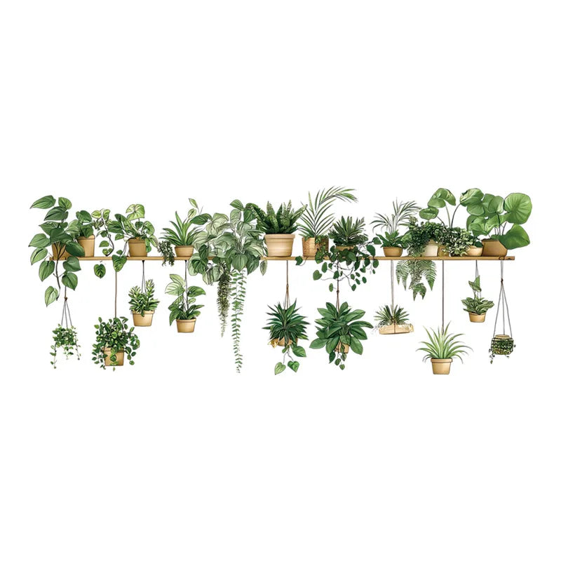 Flower Shelf Wall Sticker | Home Decor by HomeDecorDecals.