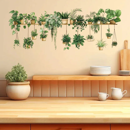 Flower Shelf Wall Sticker | Home Decor decorative wall feature by HomeDecorDecals.