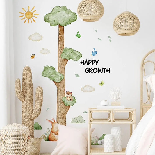 Forest Animal Tree Height Chart Wall Decal | Kids Room Decor by HomeDecorDecals.