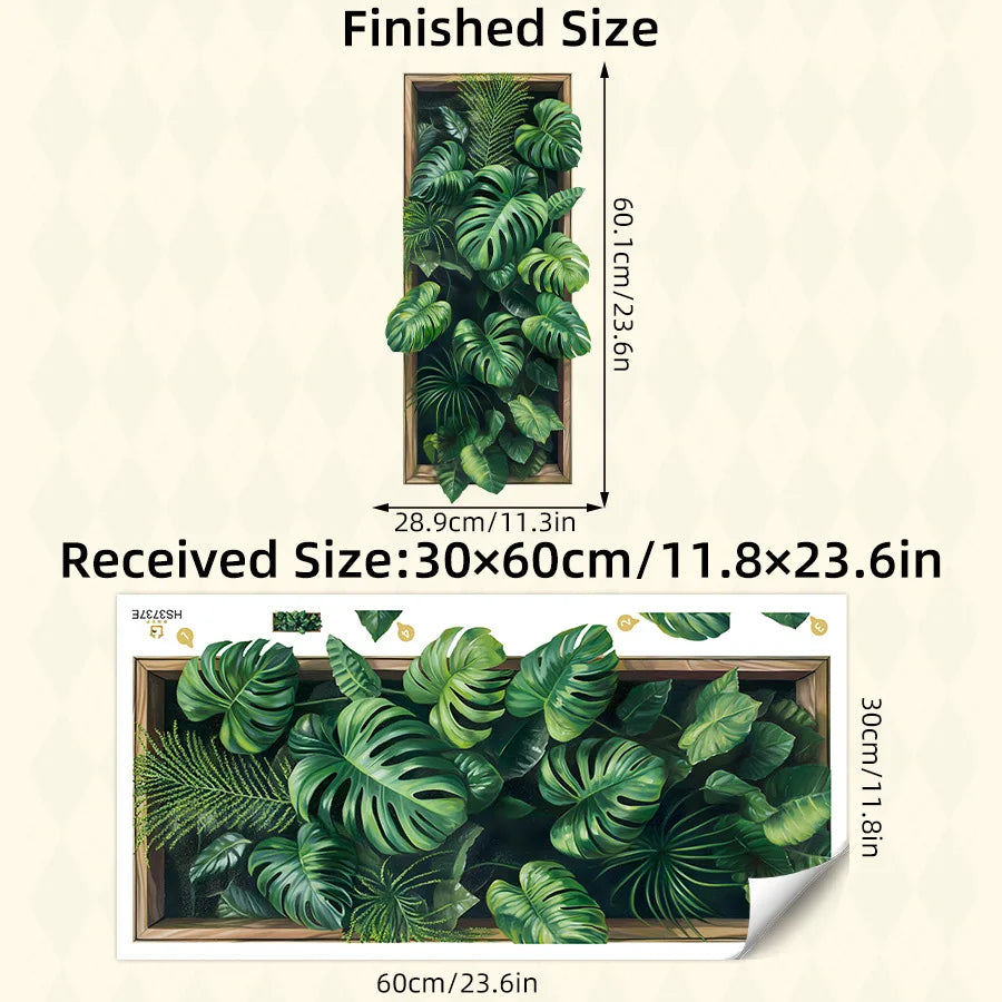 Green Plant Wall Sticker for Living Room And Bedroom-HomeDecorDecals_com