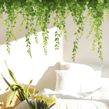 Green Plant Vine Strip Wall Decal | Home Decor design details by HomeDecorDecals.