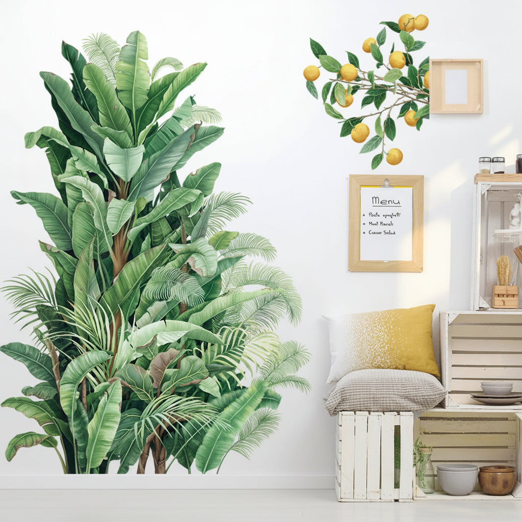 Green Tropical Plants Wall Decal | Home Decor by HomeDecorDecals.