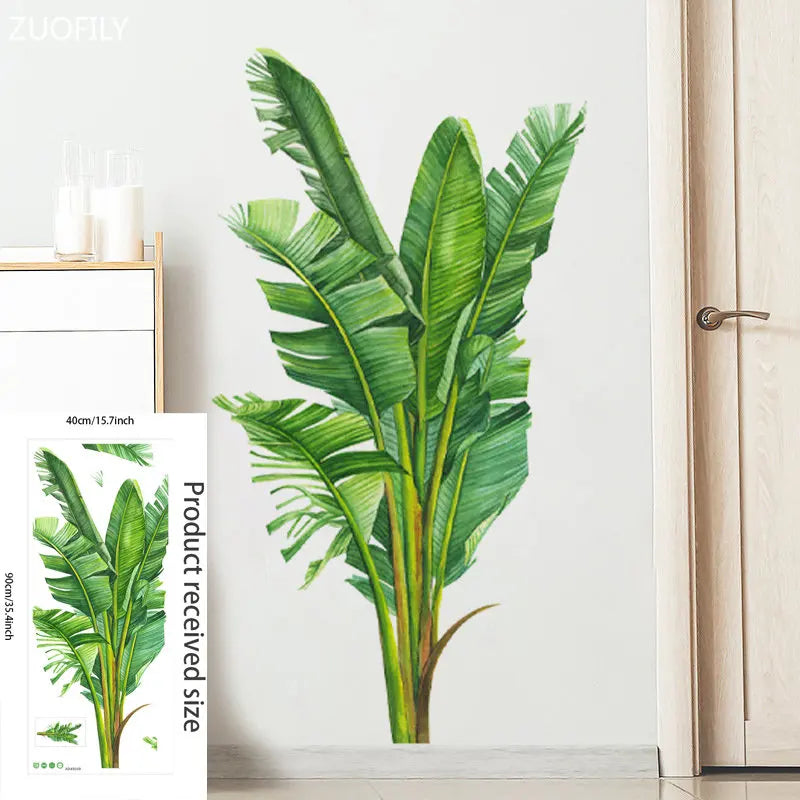 Green leafy plant decal | Home Decor by HomeDecorDecals