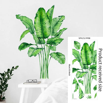Green leafy plant wall decal | Home Decor by HomeDecorDecals
