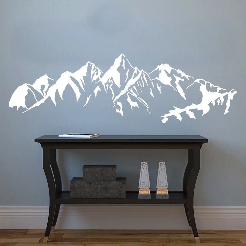 Close-up view of Mountain Range Wall Decal | Home Decor by HomeDecorDecals.