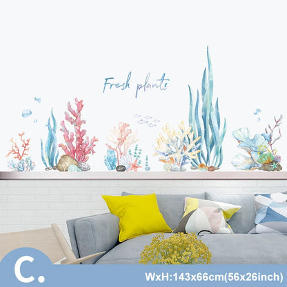 Cartoon Dreamland Wall Sticker for Kids rooms Nursery Wall Decor Vinyl Tile Stickers Waterproof Whale Wall Decals Home Decor-HomeDecorDecals_com