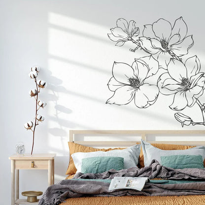Beauty Flower Plant Wall Decal Bathroom Bedroom Nature Flora Tree Wall Sticker Living Room Kids Room Home Decor-HomeDecorDecals_com