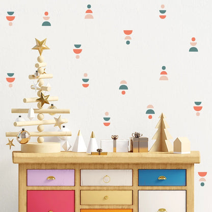 20pcs/set Boho Style Wall Stickers Minimalist Geometric Wall Art Decals Removable Nursery Stickers for Kids Room circle pattern-HomeDecorDecals_com