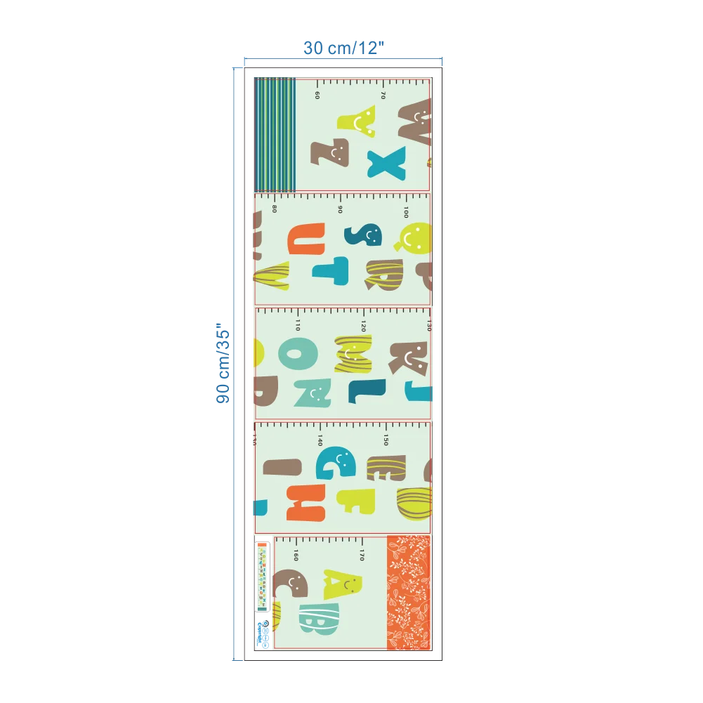 Cartoon wild jungle 26 letters alphabet animal wall stickers for rooms for kids home decoration children wall decal poster mural-HomeDecorDecals_com