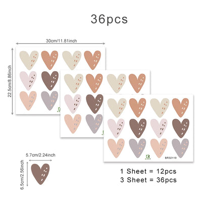 Heart Shape Boho Style Wall Decal | Home Decor decorative wall feature by HomeDecorDecals.