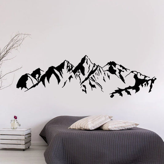 Mountain Range Wall Decal | Home Decor removable peel and stick wall decal by HomeDecorDecals.