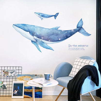 Cartoon Dreamland Wall Sticker for Kids rooms Nursery Wall Decor Vinyl Tile Stickers Waterproof Whale Wall Decals Home Decor-HomeDecorDecals_com