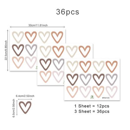 Detailed look at Heart Shape Boho Style Wall Decal | Home Decor by HomeDecorDecals.