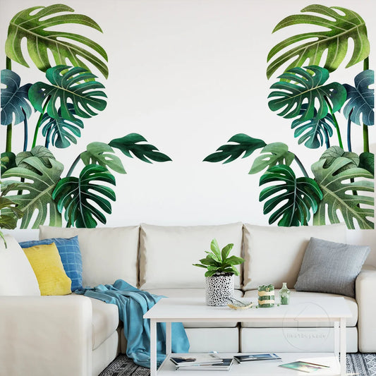 Nordic Green Leaf Wall Decal | Home Decor by HomeDecorDecals.