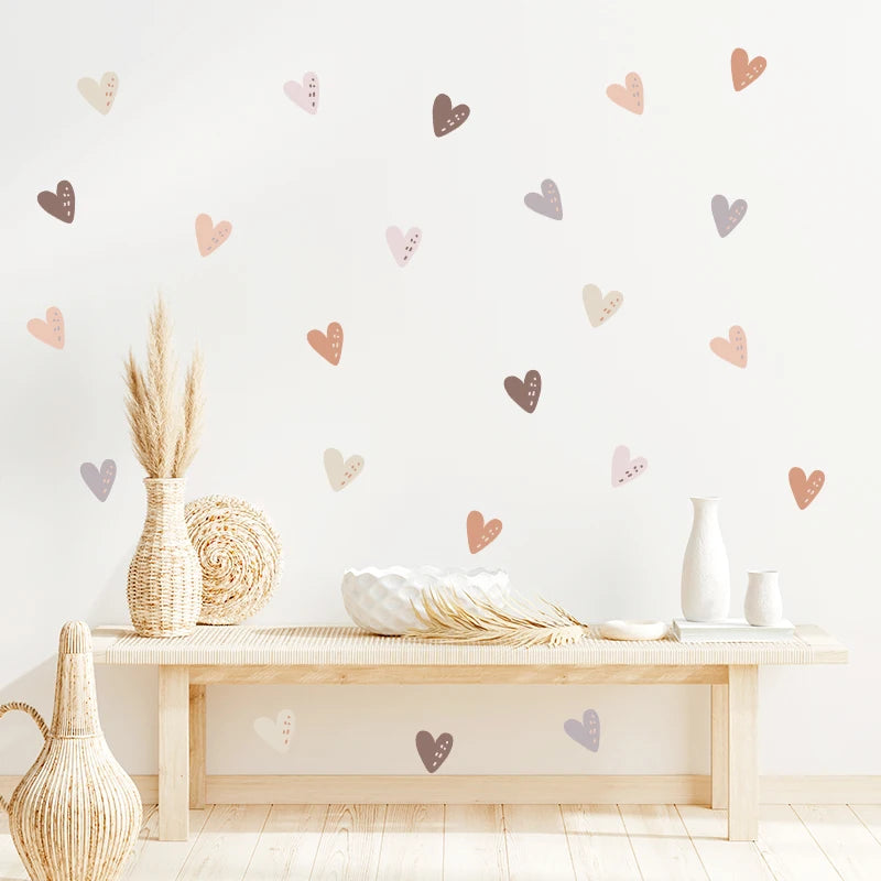 Additional view of Heart Shape Boho Style Wall Decal | Home Decor by HomeDecorDecals.