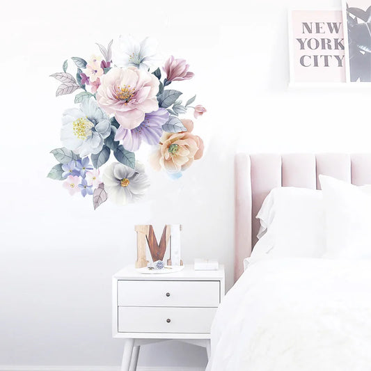 Romantic Flowers Wall Decal | Home Decor by HomeDecorDecals.