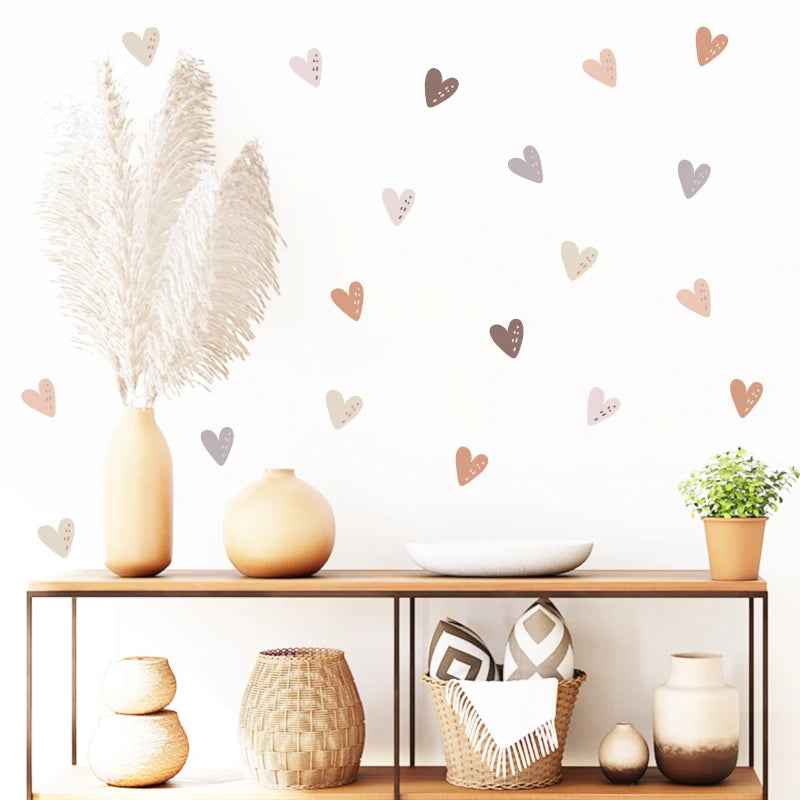 Detailed look at Heart Shape Boho Style Wall Decal | Home Decor by HomeDecorDecals.