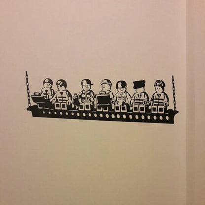 Funny Cartoon Robots Vinyl Wall Sticker Boys Room Wall Art Decals Kids Decor-HomeDecorDecals_com
