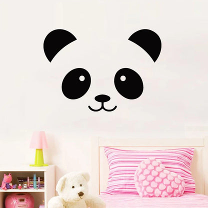 Cartoon Panda Smiling Face Wall Sticker For Children's Room Bedroom Decoration Decals Wallpaper Lovely Home Stickers Mural-HomeDecorDecals_com