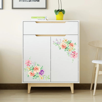 Close-up view of Removable Flowers Vinyl Art Wall Decal | Home Decor by HomeDecorDecals.