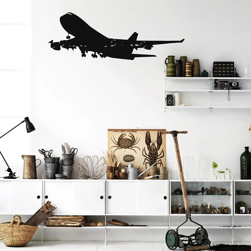 Realistic Aircraft Wall Decals Removable Airplane Vinyl Wall Sticker For Home Kids Room and Living Room Decoration-HomeDecorDecals_com