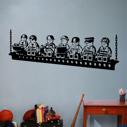 Funny Cartoon Robots Vinyl Wall Sticker Boys Room Wall Art Decals Kids Decor-HomeDecorDecals_com